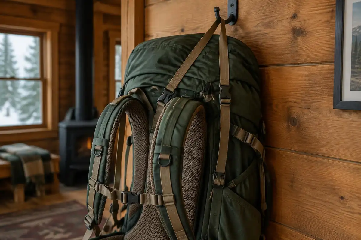 Extended shoulder straps and load lifters on a long-back pack