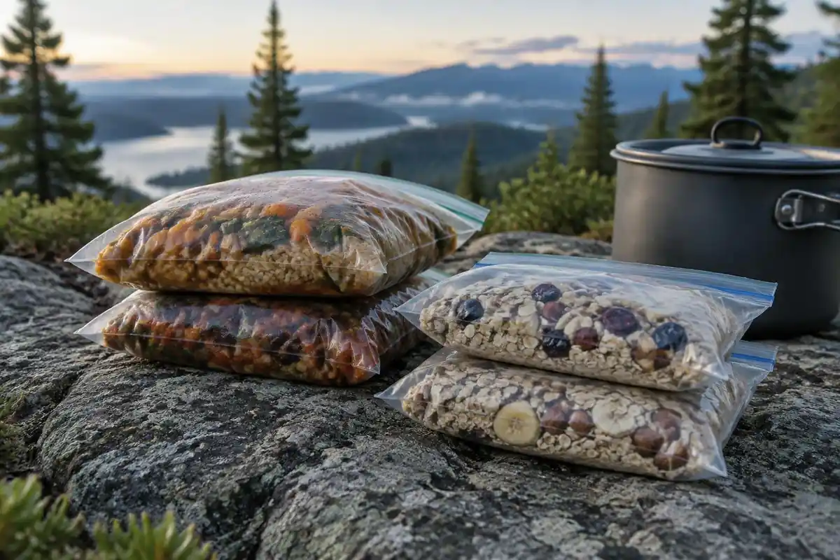 Two nights of dinners and breakfasts in small bags