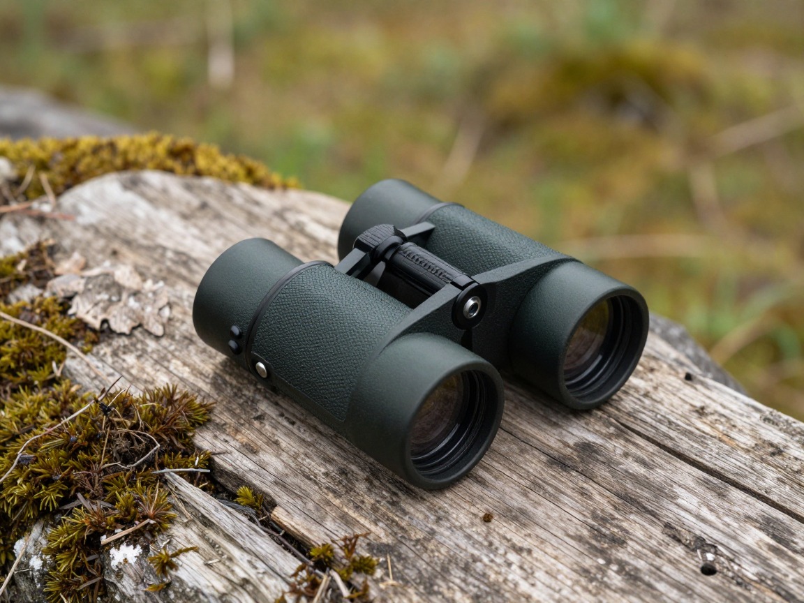 Illustration of a pair of compact binoculars