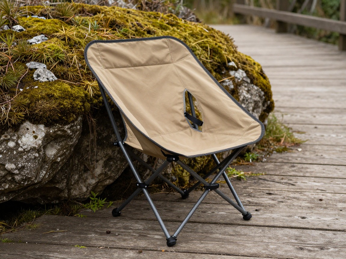 Illustration of a ultralight folding backpacking camp chair