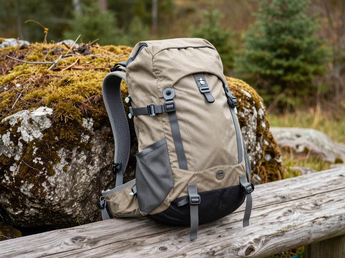 Illustration of a framed child-carrier hiking backpack