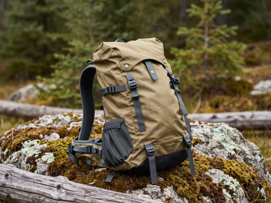 Illustration of a dog hiking backpack / saddlebag