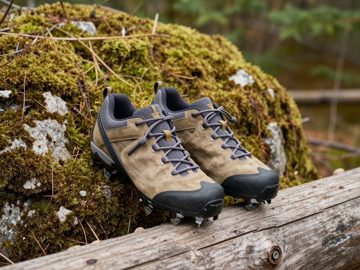 Illustration of a pair of hiking microspikes / ice-traction cleats