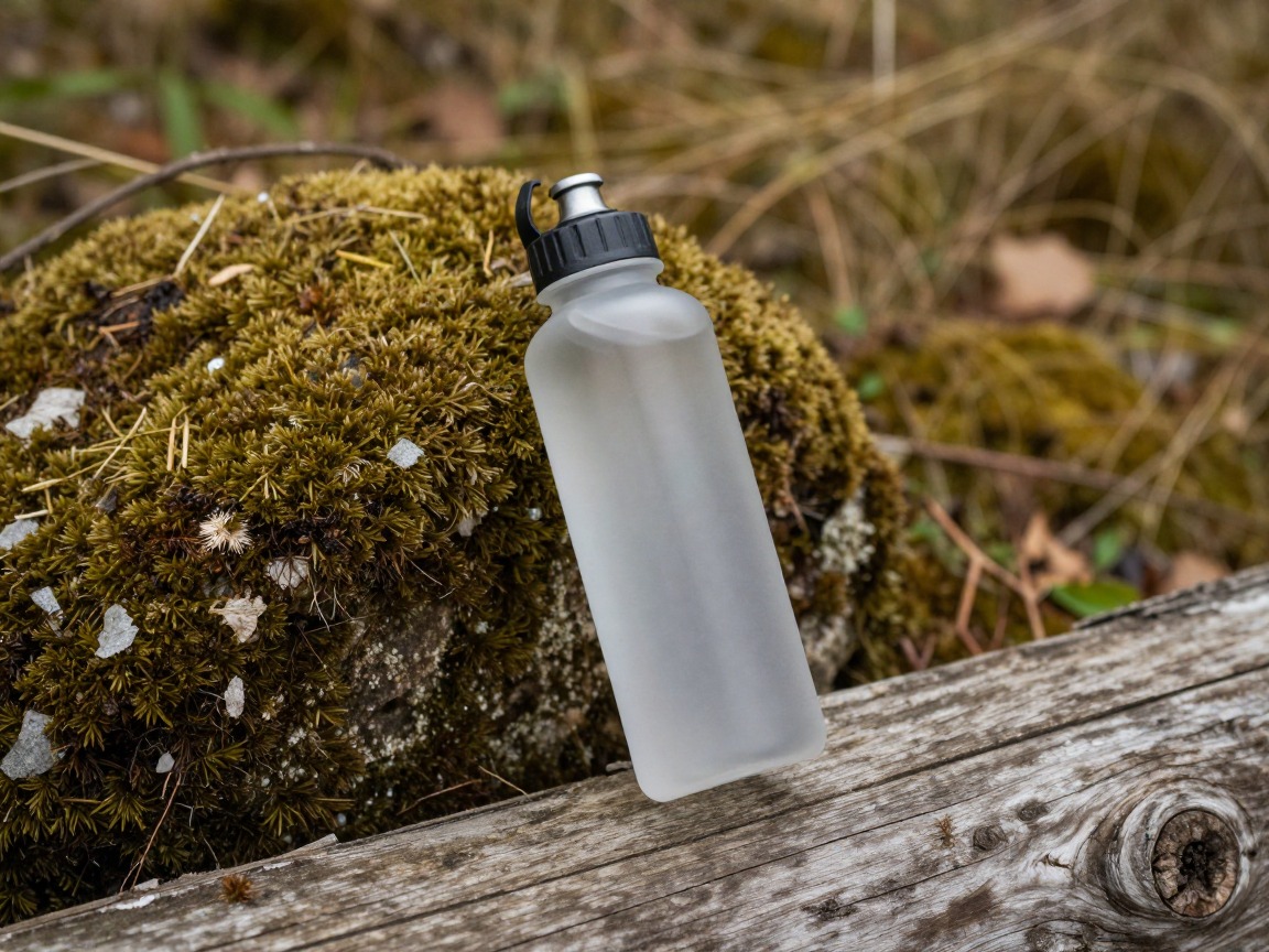 Illustration of a wide-mouth trail water bottle