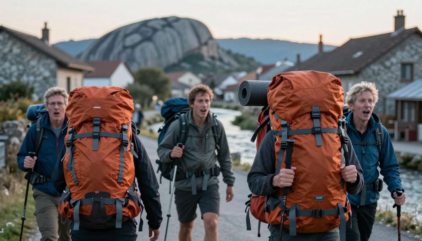 a tidy flat-lay of gear that raises common backpacks by activity questions