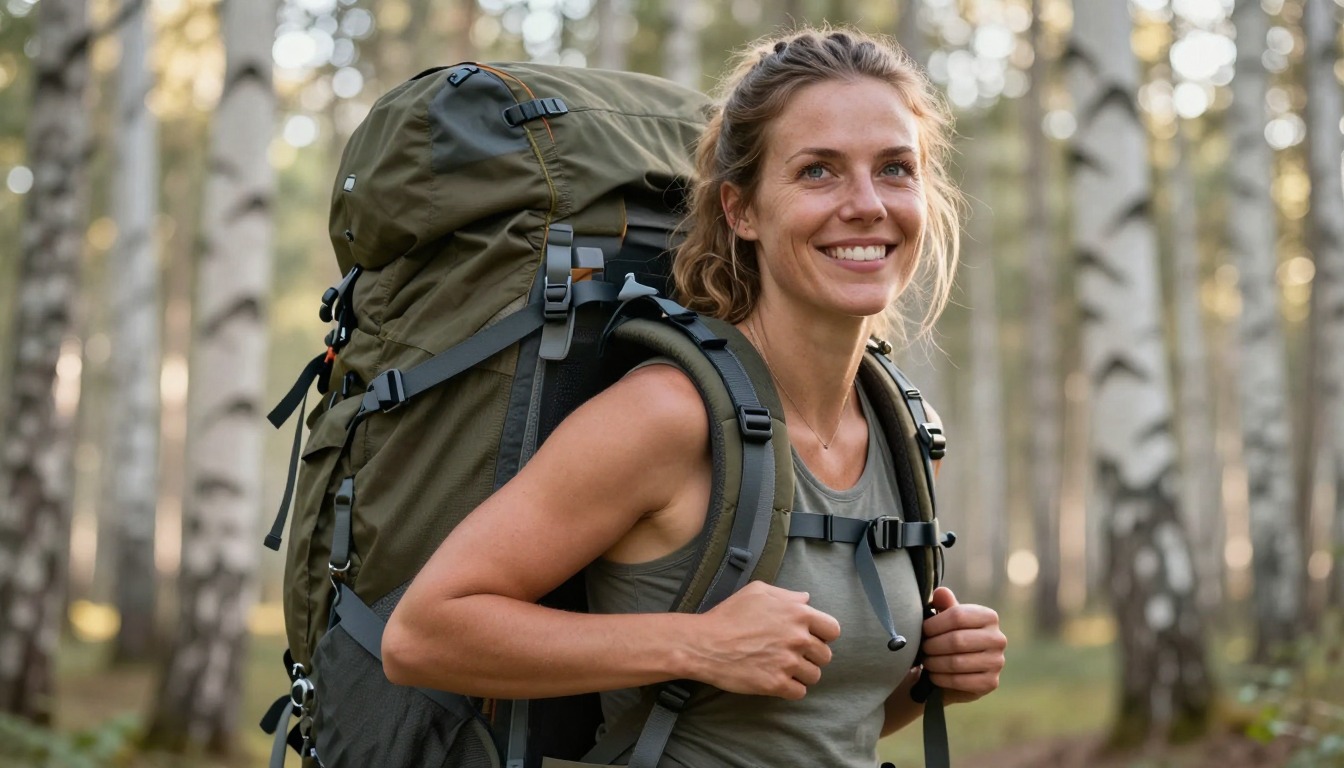 a backpack set up for hunting backpacks, in use in its natural setting a backpack set up for hunting backpacks, in use in its natural setting