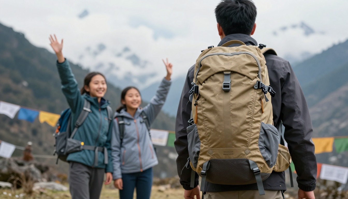 a hiking backpack in the Daypacks Under 25L size class, worn and loaded on the trail