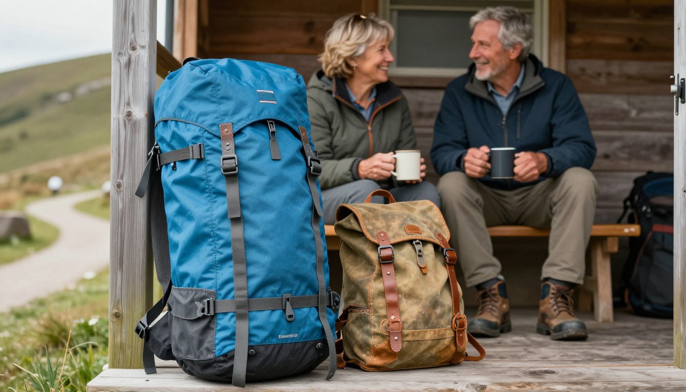a hiking backpack in the Ultralight Packs (Sub-2 lb) size class, worn and loaded on the trail