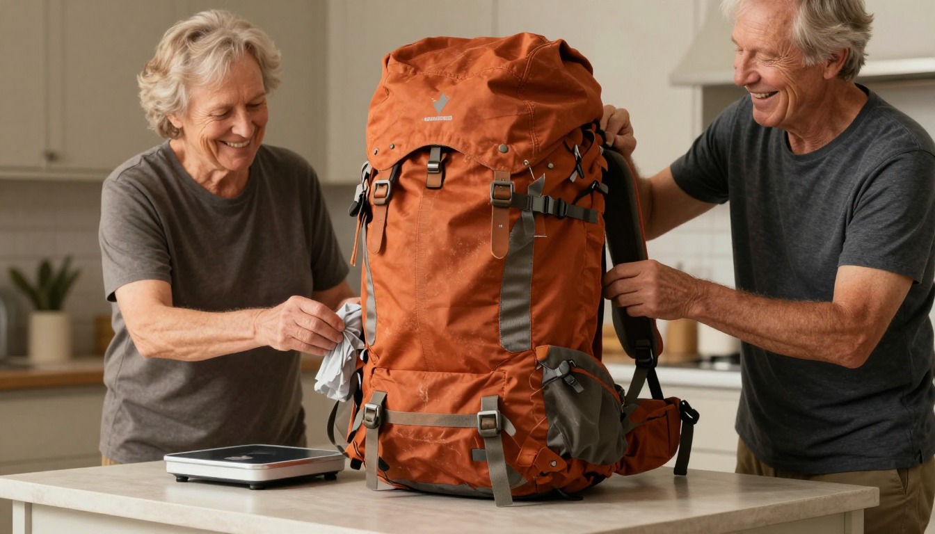 a tall & long-torso backpacks being worn and fitted, the load riding correctly on the hips a tall & long-torso backpacks being worn and fitted, the load riding correctly on the hips