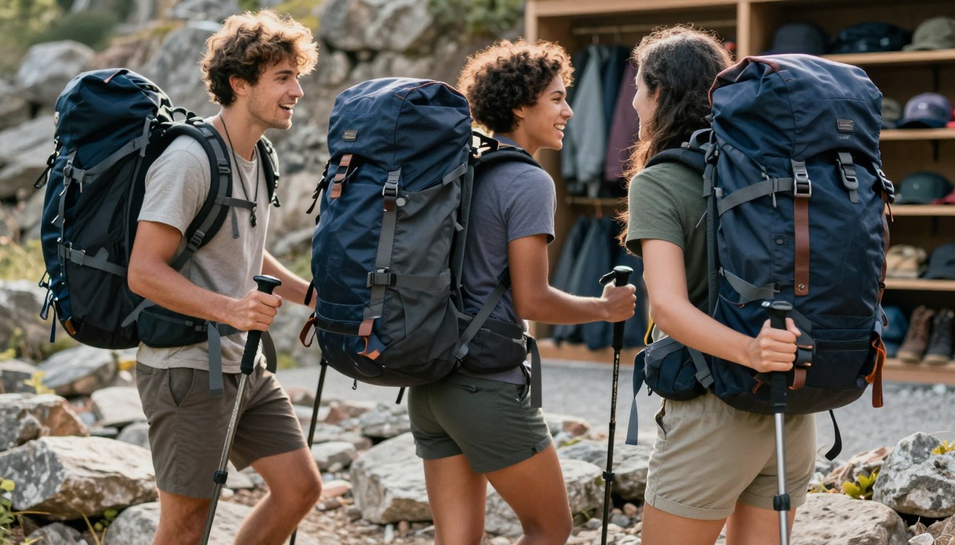 a quality backpack typical of Gossamer Gear — brandless styling, shown in context a quality backpack typical of Gossamer Gear — brandless styling, shown in context