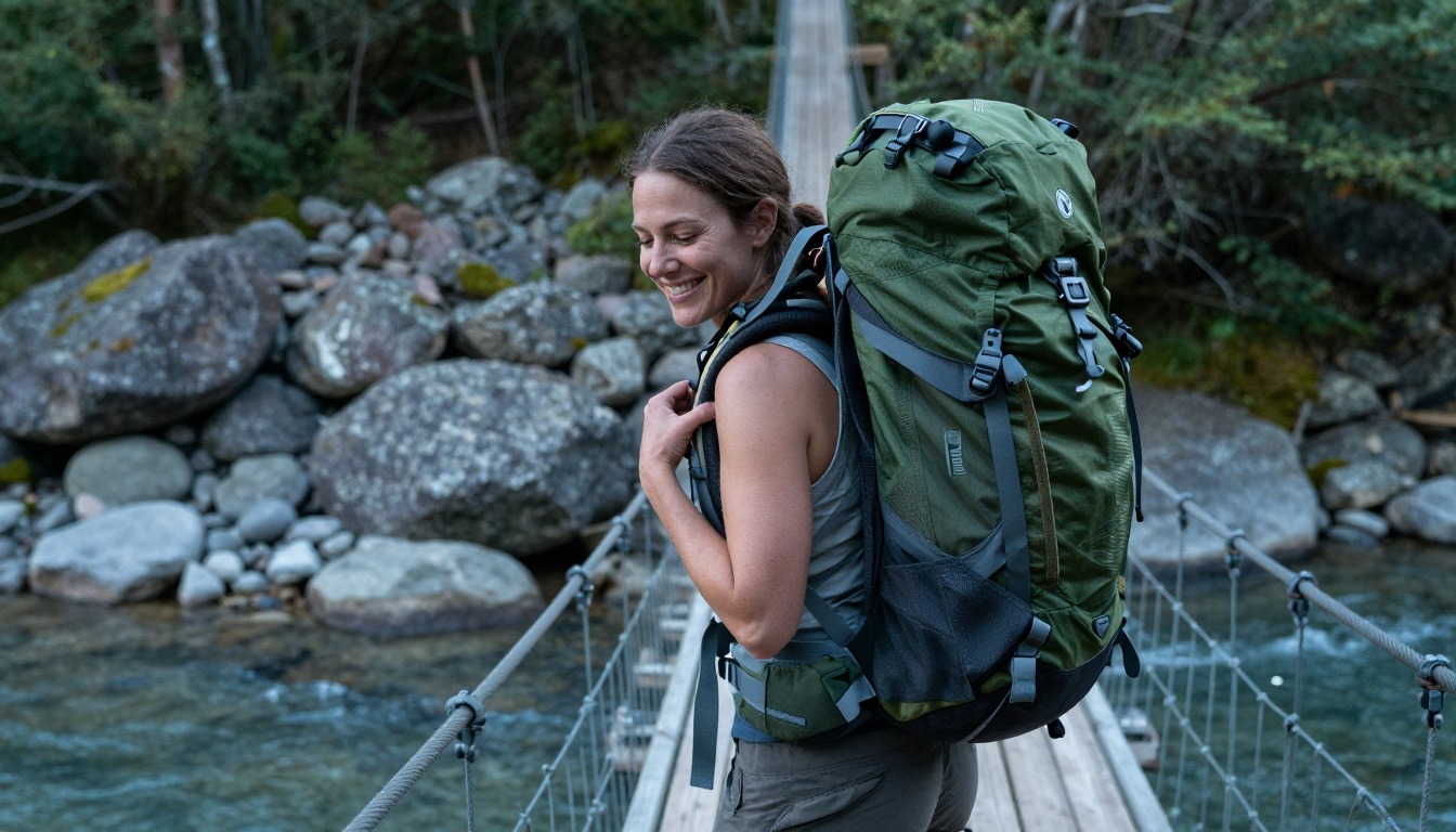 a quality backpack typical of Osprey — brandless styling, shown in context