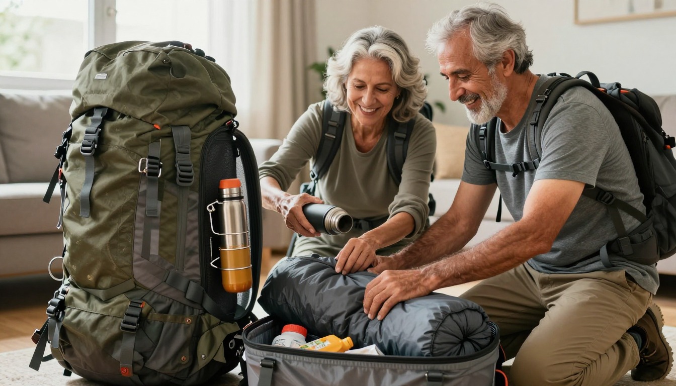 a clear illustrative close-up answering: What is the best backpack for older hikers a clear illustrative close-up answering: What is the best backpack for older hikers
