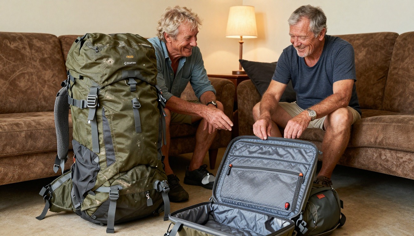 a scene that helps answer: Can you backpack with a 35L pack a scene that helps answer: Can you backpack with a 35L pack