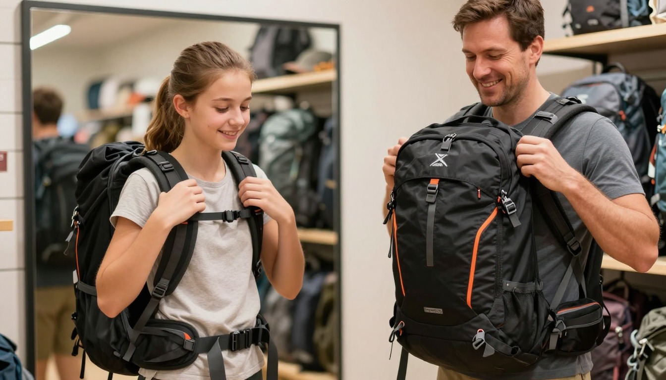 a scene that helps answer: Can you carry a hiking backpack onto a plane a scene that helps answer: Can you carry a hiking backpack onto a plane