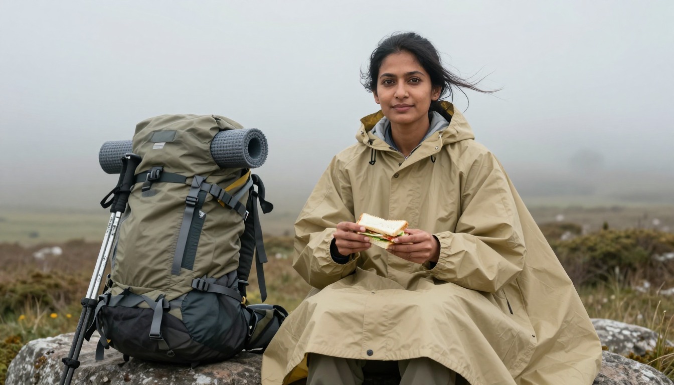 a scene that helps answer: Do you need a rain cover for hiking a scene that helps answer: Do you need a rain cover for hiking