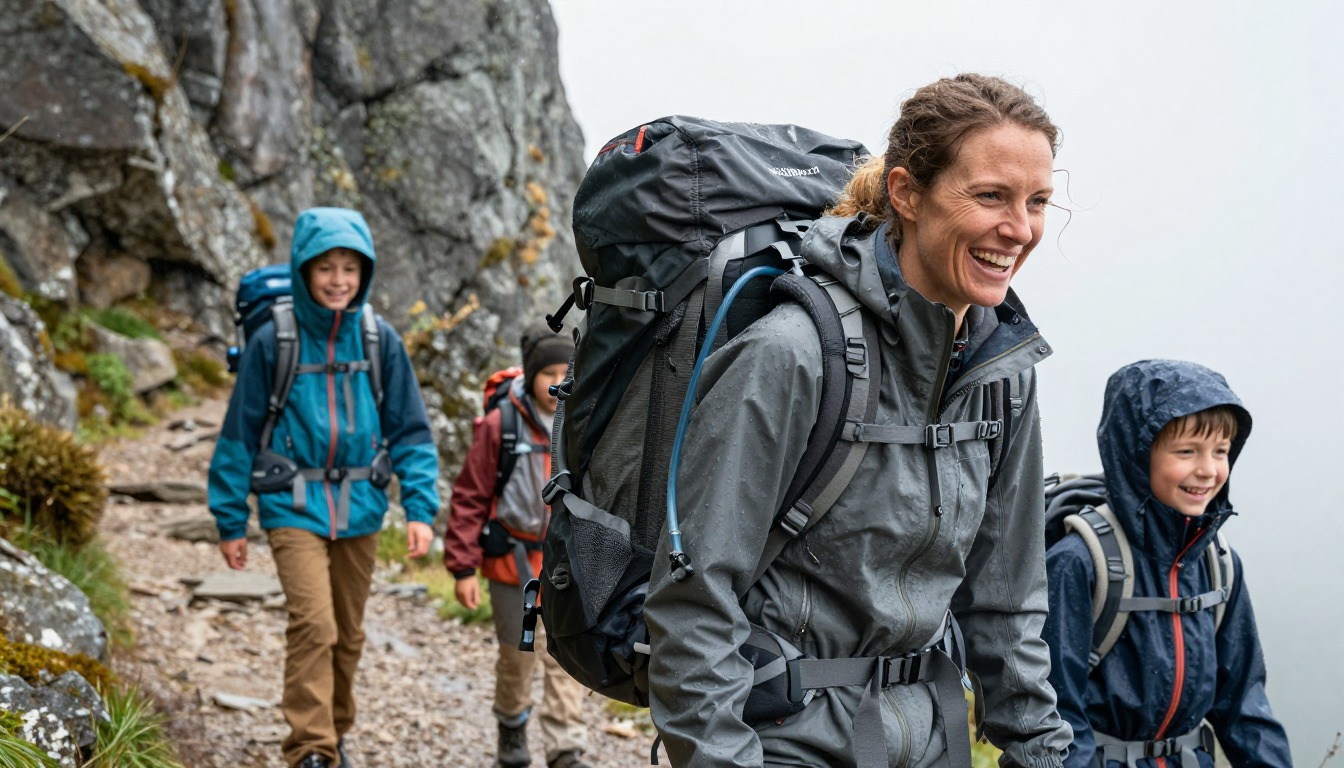 a step demonstrating: How do you fit a hiking backpack, hands and gear only, no face