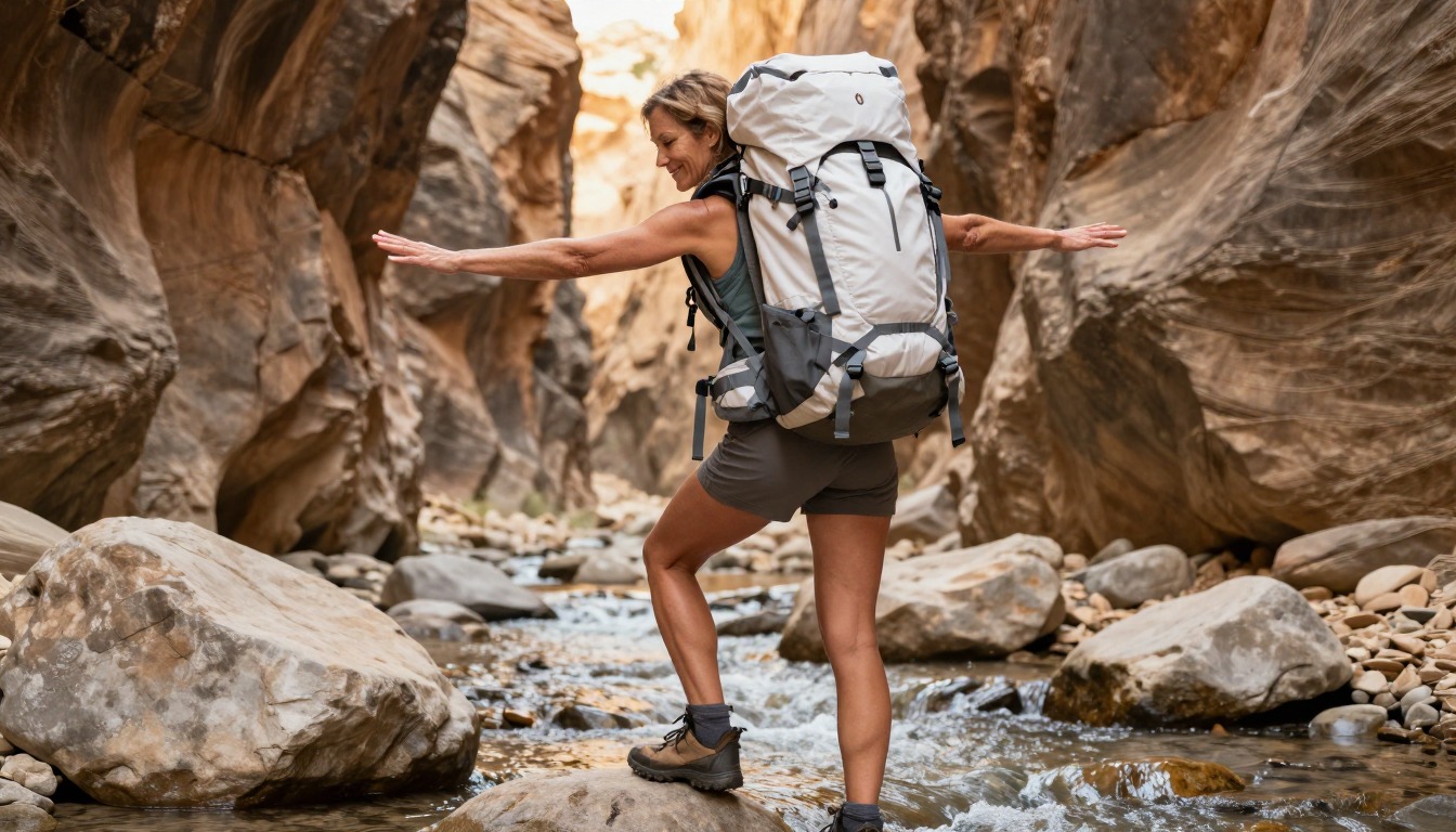 a scene that helps answer: Is a 20L backpack enough for hiking