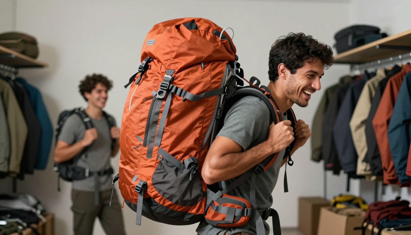 a scene that helps answer: Is a 65L backpack too big a scene that helps answer: Is a 65L backpack too big