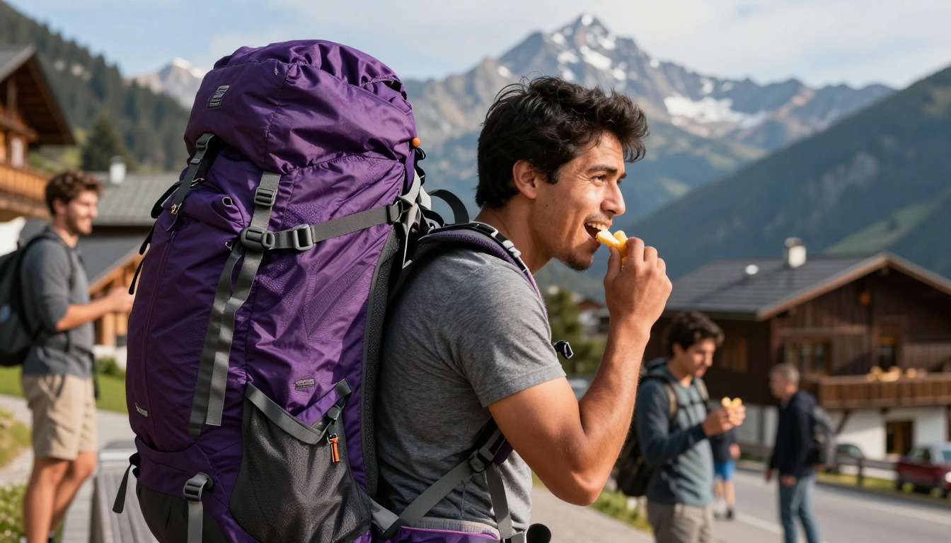 a clear illustrative close-up answering: What are hiking backpacks made of a clear illustrative close-up answering: What are hiking backpacks made of