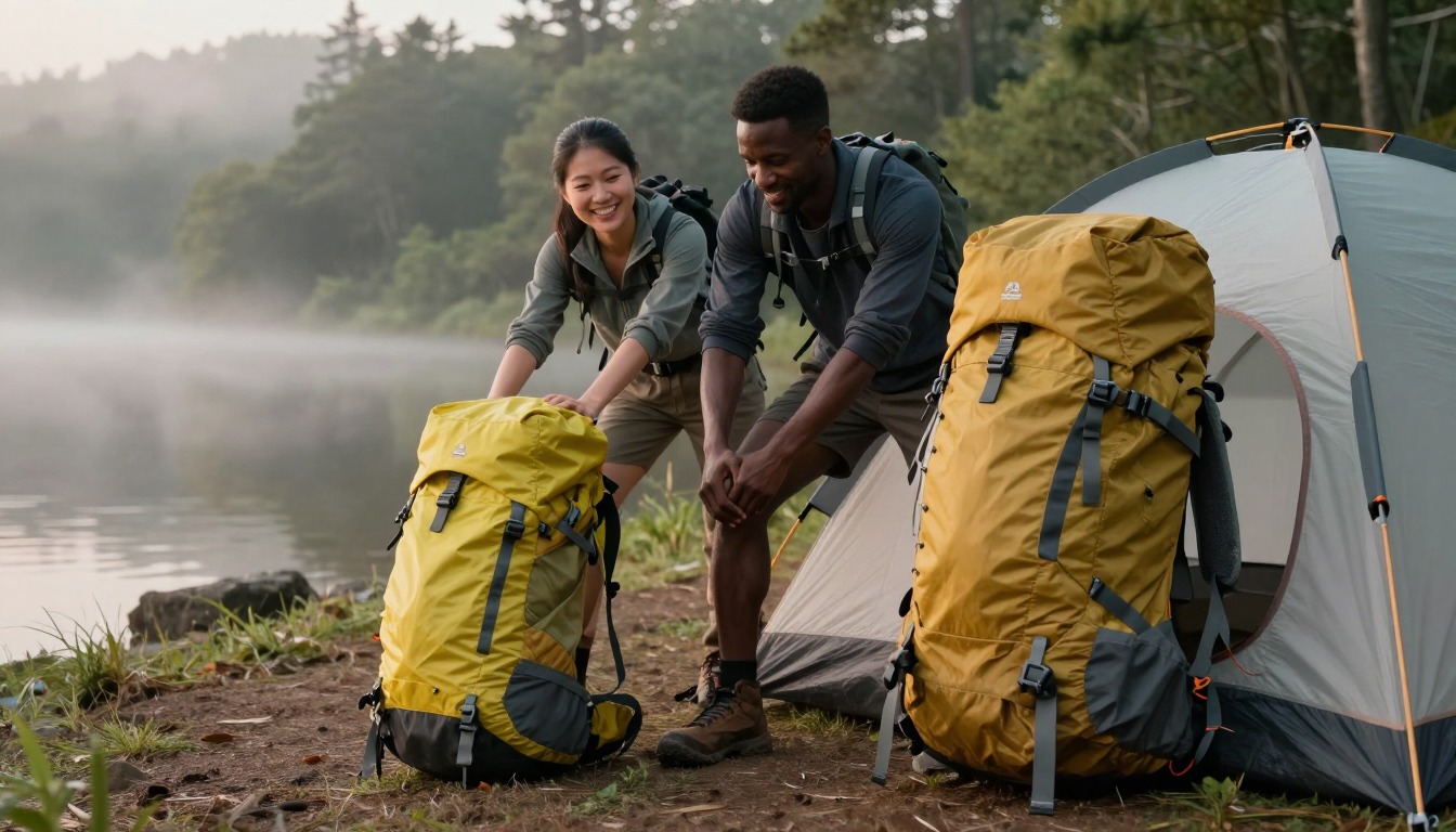 a clear illustrative close-up answering: What is base weight in backpacking