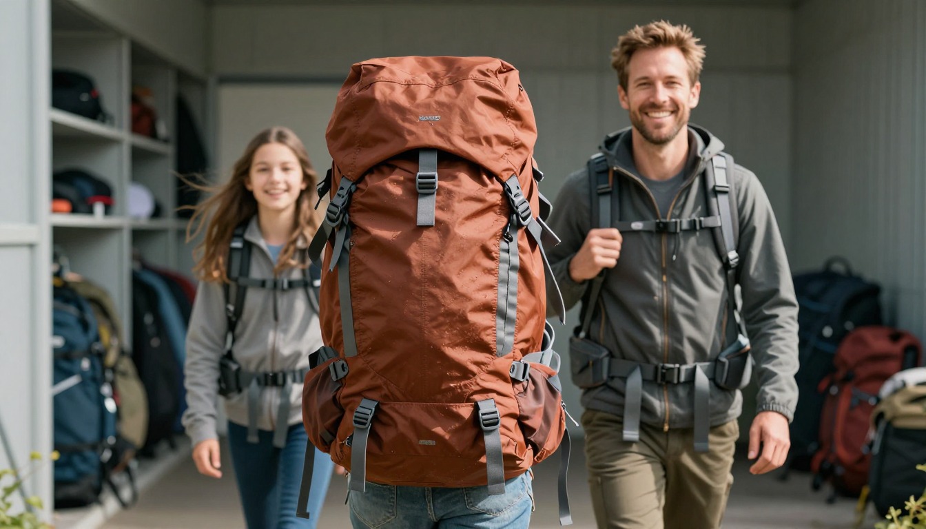 a clear illustrative close-up answering: What is an internal-frame backpack a clear illustrative close-up answering: What is an internal-frame backpack