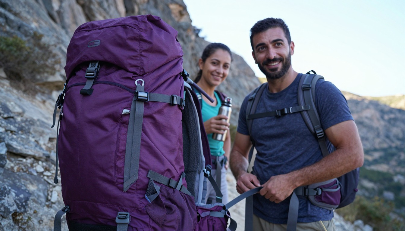 a close study of a pack's ventilated back panel, frame stay and load-lifter stitching a close study of a pack's ventilated back panel, frame stay and load-lifter stitching