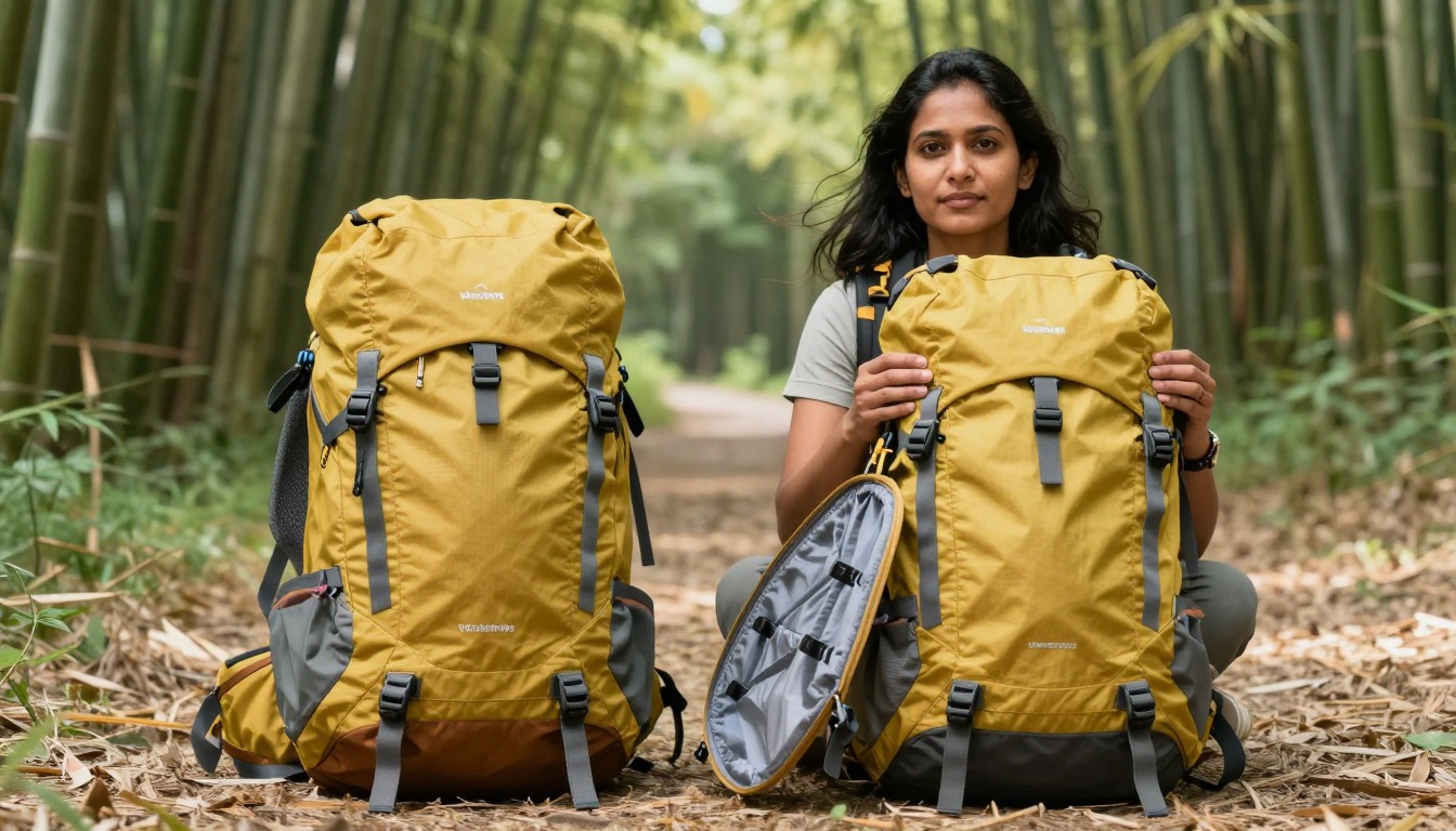 a scene evoking packing lists with an appropriately-sized pack