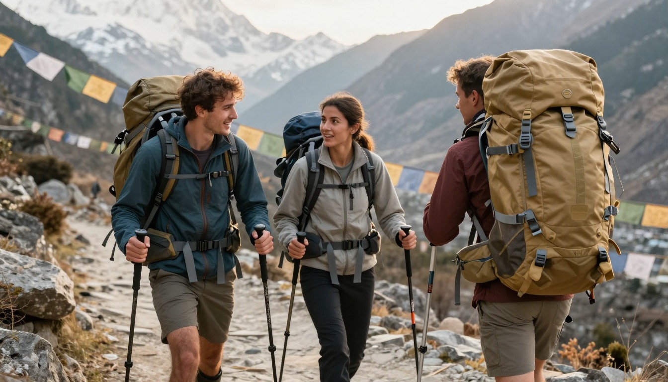 a scene evoking thru-hike pack guides with an appropriately-sized pack a scene evoking thru-hike pack guides with an appropriately-sized pack