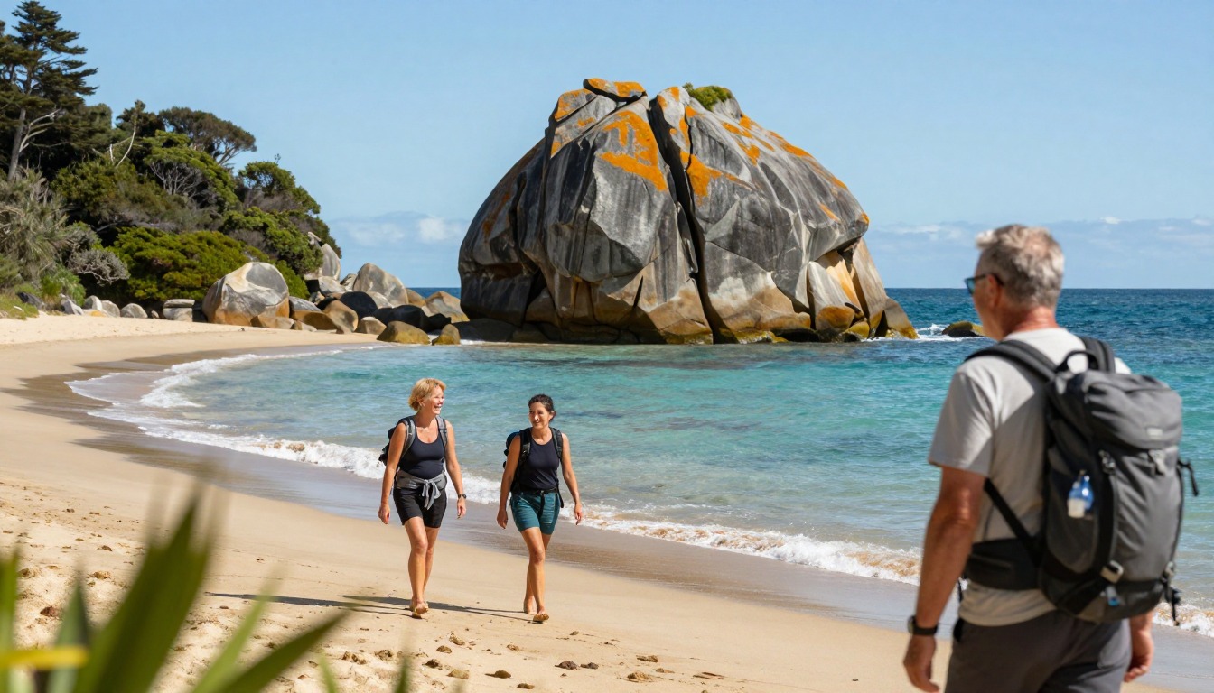 Illustration capturing a moment at Abel Tasman Coast Track