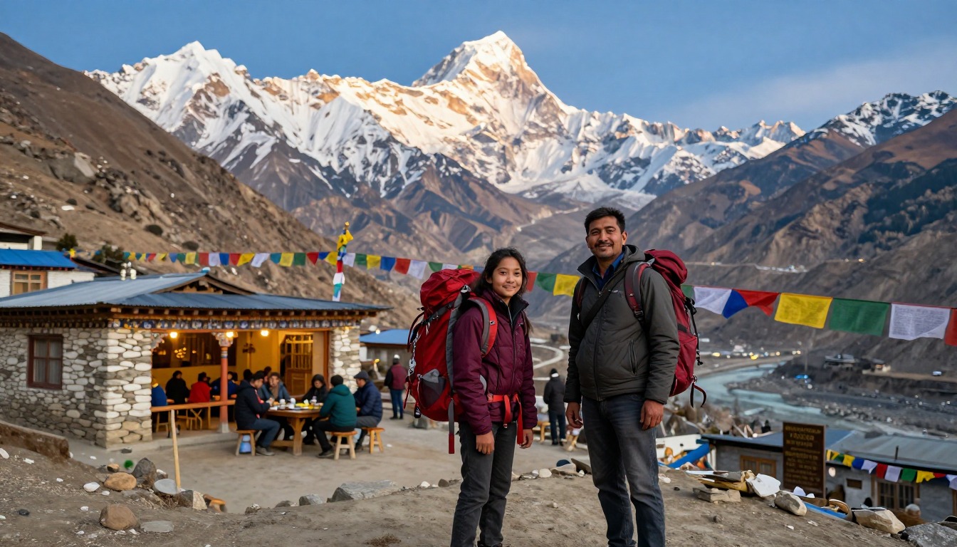 Illustration of a place to stay near Annapurna Circuit — Thorong La
