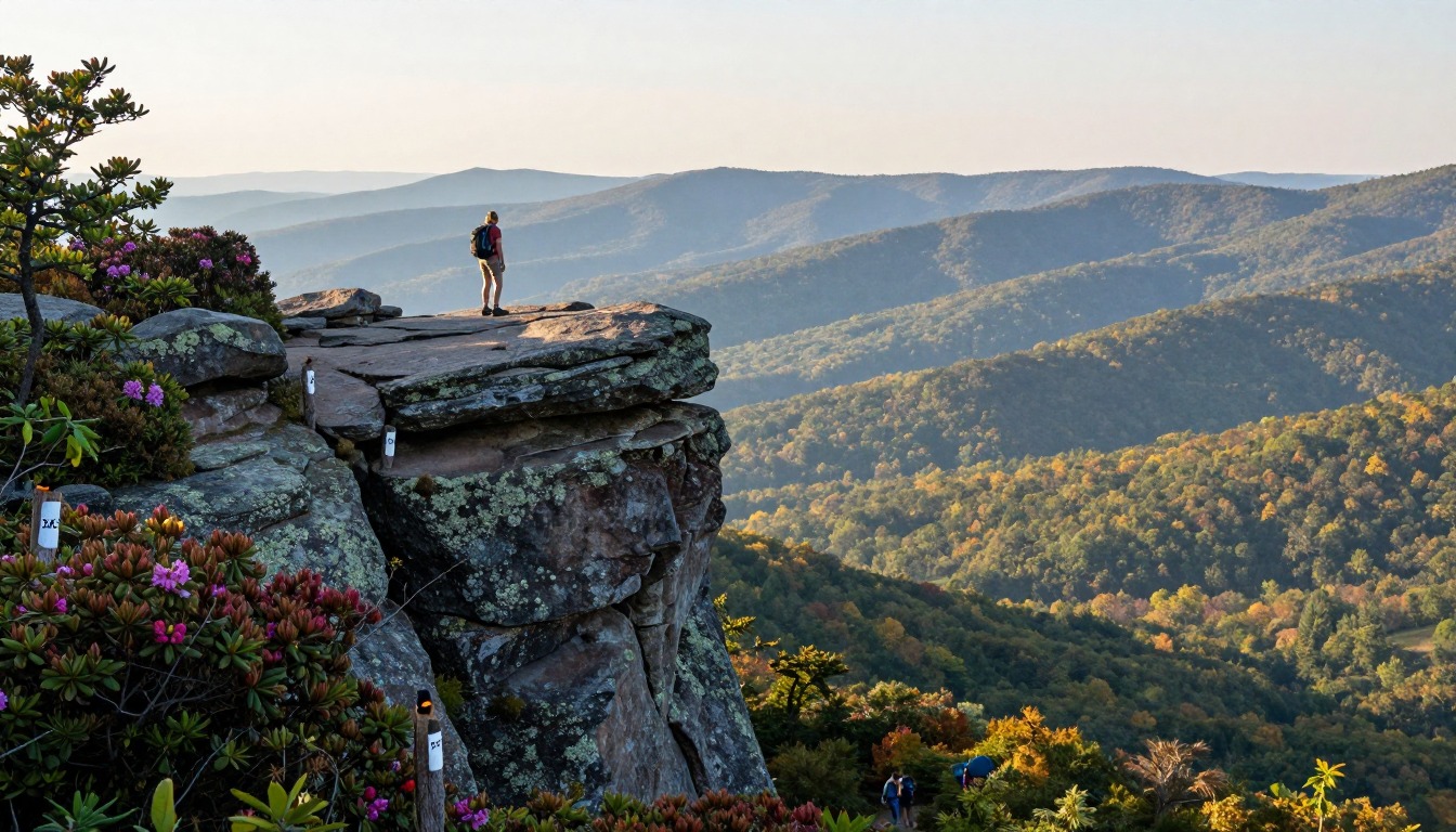Illustration evoking Appalachian Trail — McAfee Knob