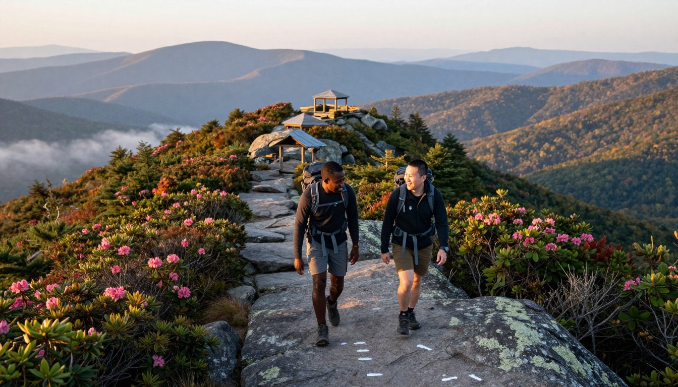Illustration capturing a moment at Appalachian Trail — McAfee Knob