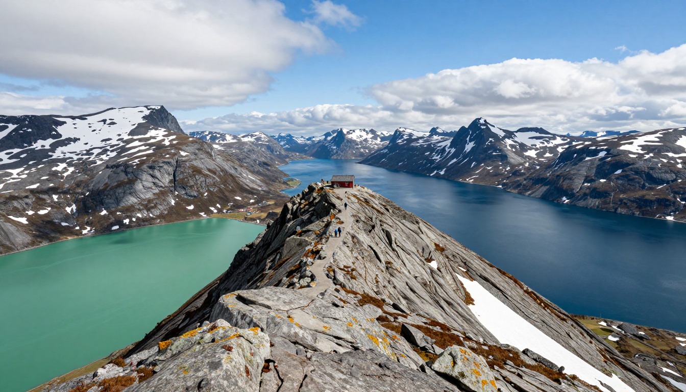 Illustration evoking Besseggen Ridge — Jotunheimen