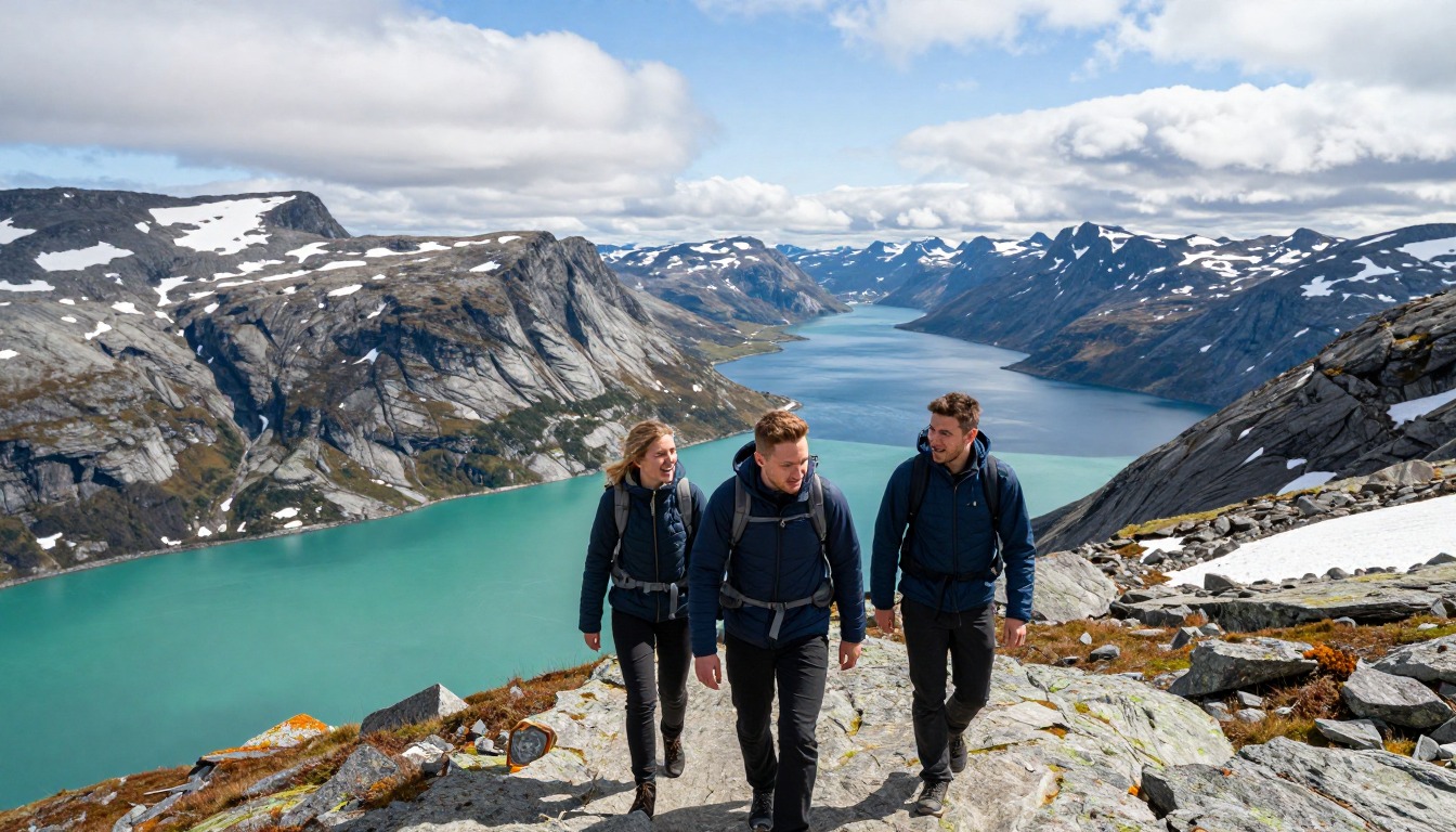 Illustration of the trail at Besseggen Ridge — Jotunheimen