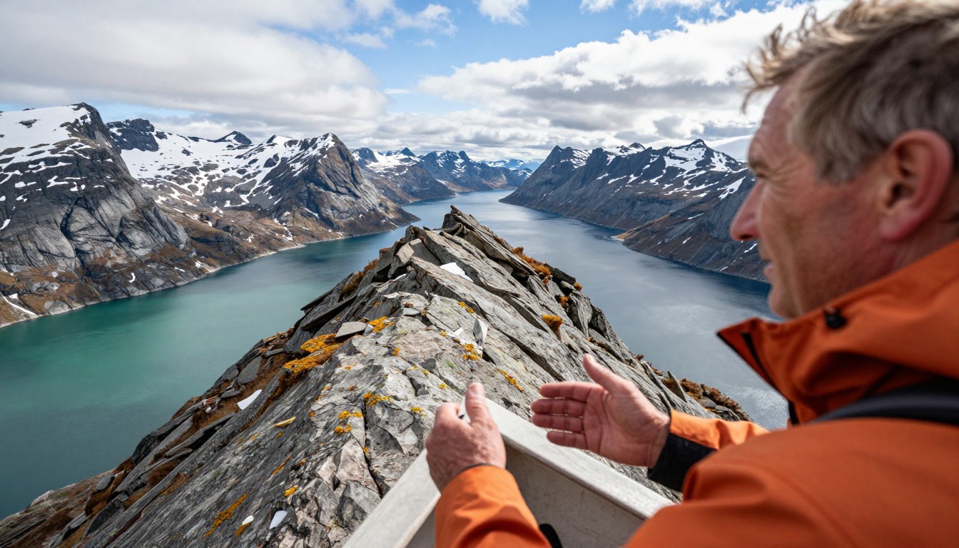 Illustration capturing a moment at Besseggen Ridge — Jotunheimen