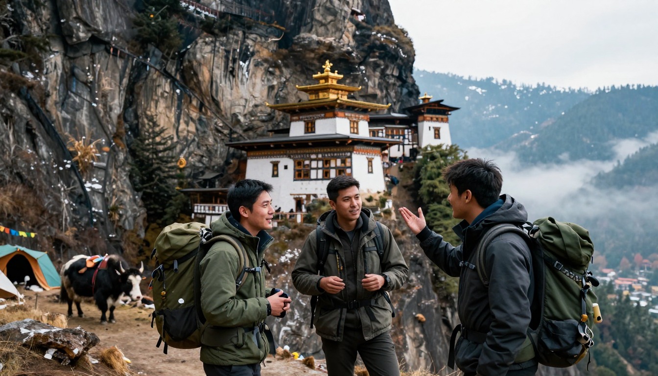 Illustration of a place to stay near Bhutan — Snowman Trek & Tiger’s Nest
