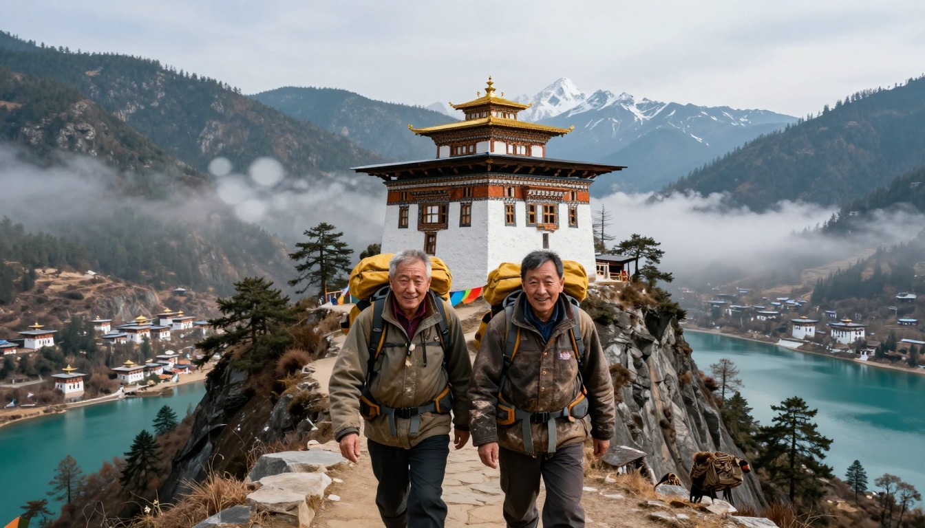 Illustration of the trail at Bhutan — Snowman Trek & Tiger’s Nest