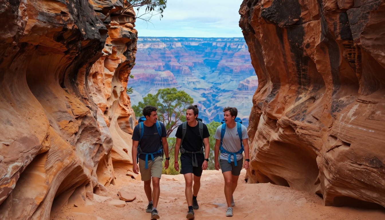 Illustration of the trail at Blue Mountains — Grand Canyon Track