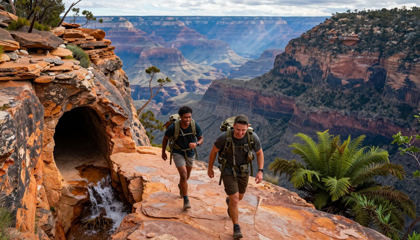 Illustration capturing a moment at Blue Mountains — Grand Canyon Track