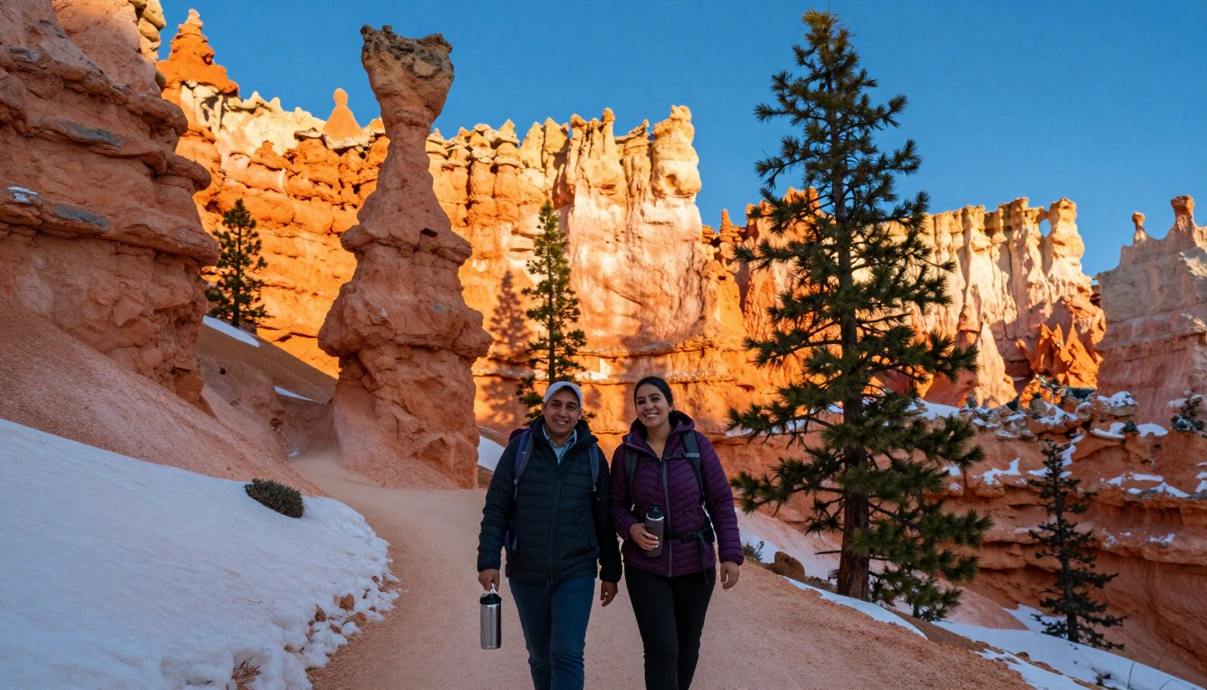 Illustration of the trail at Bryce Canyon — Navajo & Queen’s Garden