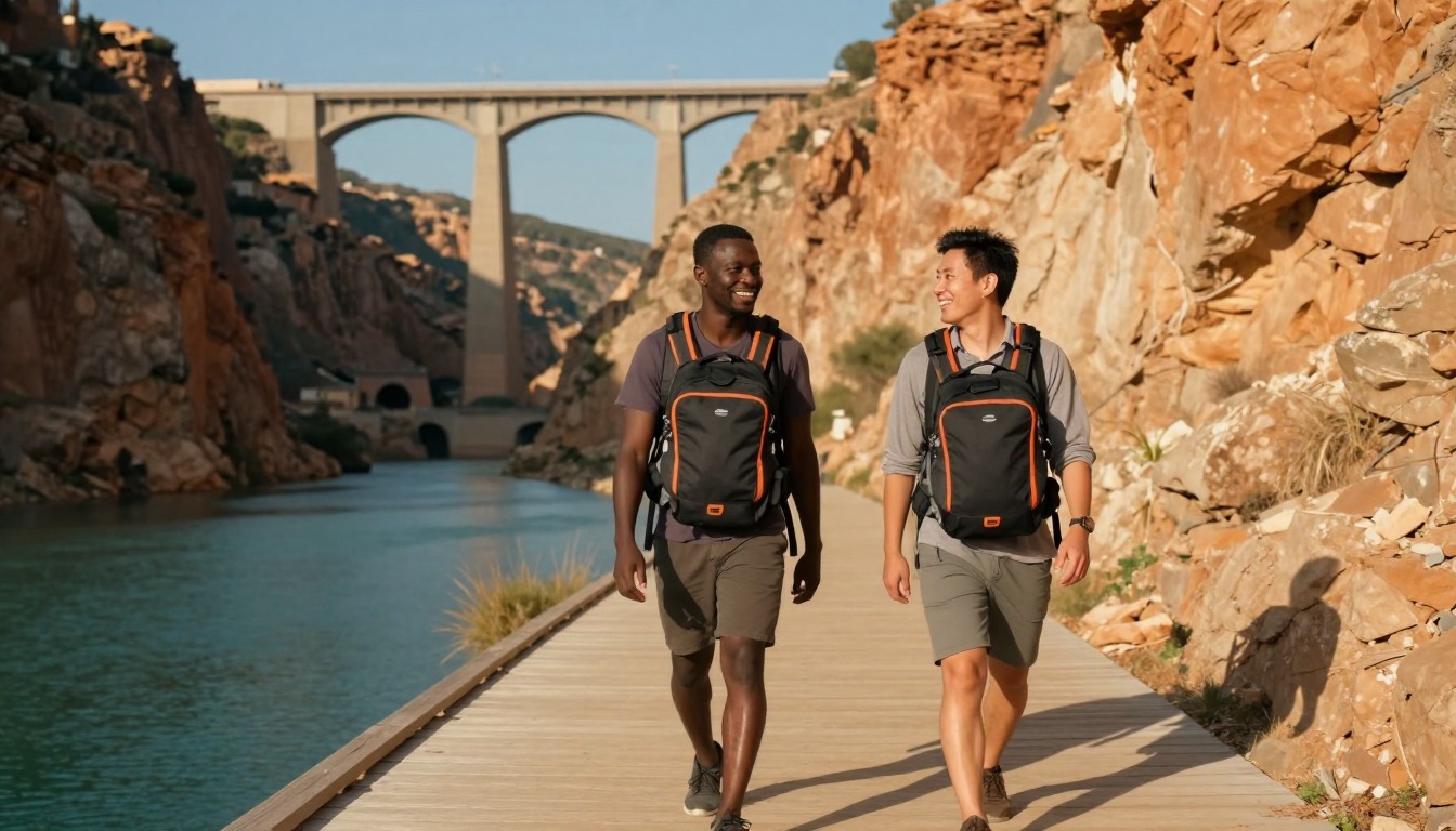 Illustration of the trail at Caminito del Rey — El Chorro