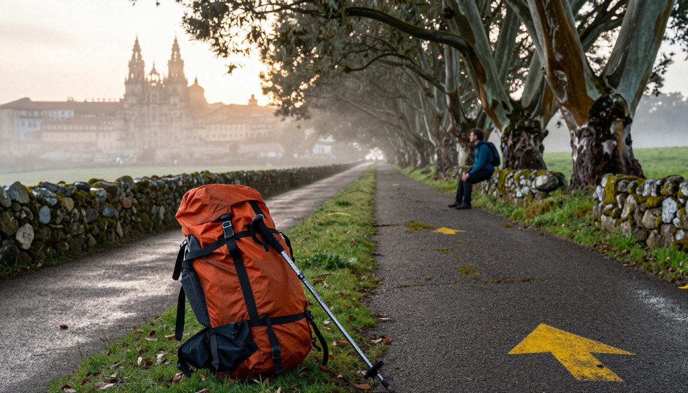 Illustrative detail from Camino Francés — Galicia to Santiago