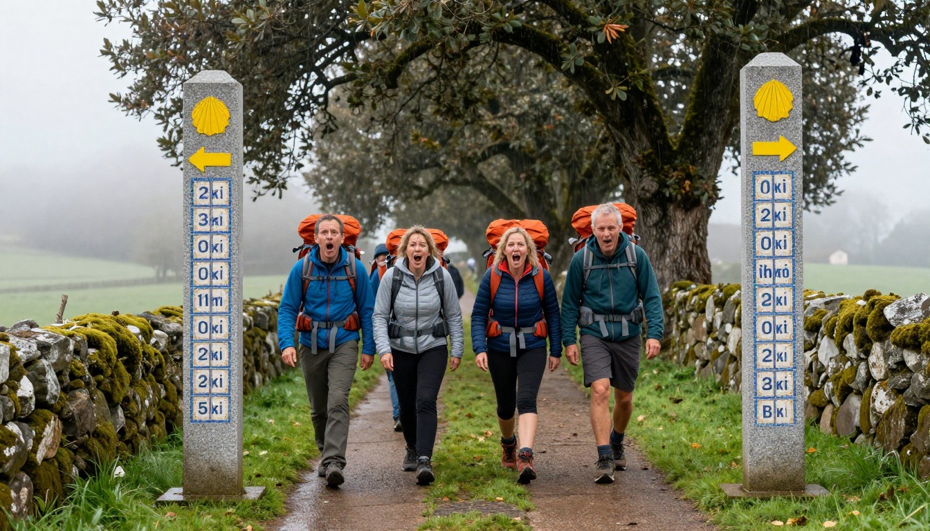 Illustration of the trail at Camino Francés — Galicia to Santiago