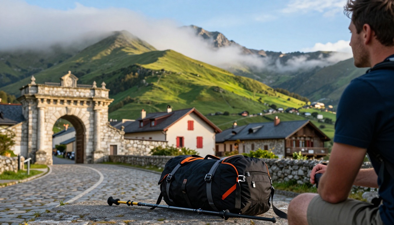 Illustrative detail from Camino Francés — the Pyrenees Start