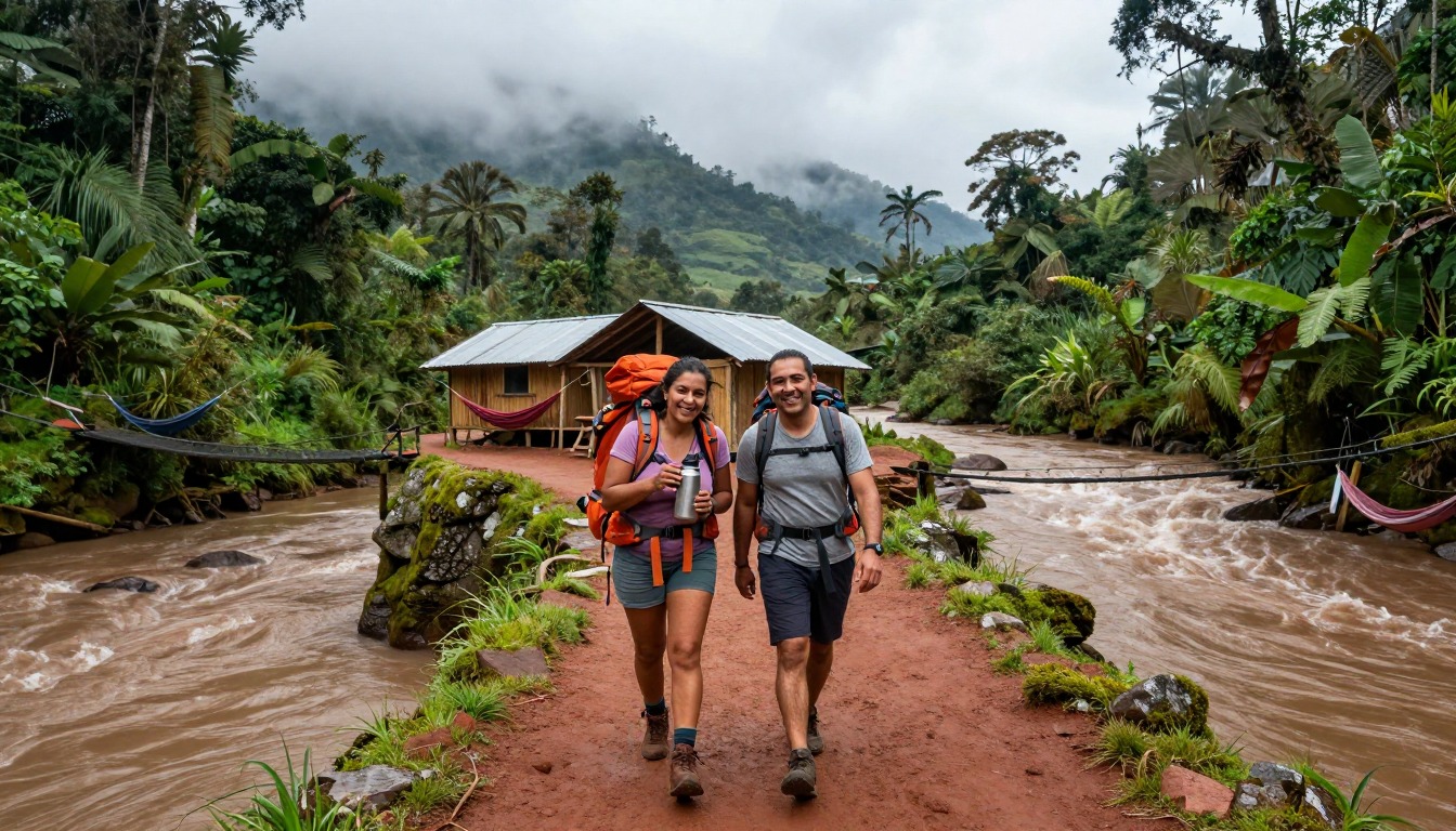 Illustration of the trail at Ciudad Perdida — the Lost City