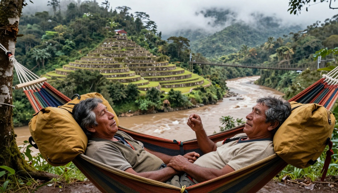 Illustration capturing a moment at Ciudad Perdida — the Lost City