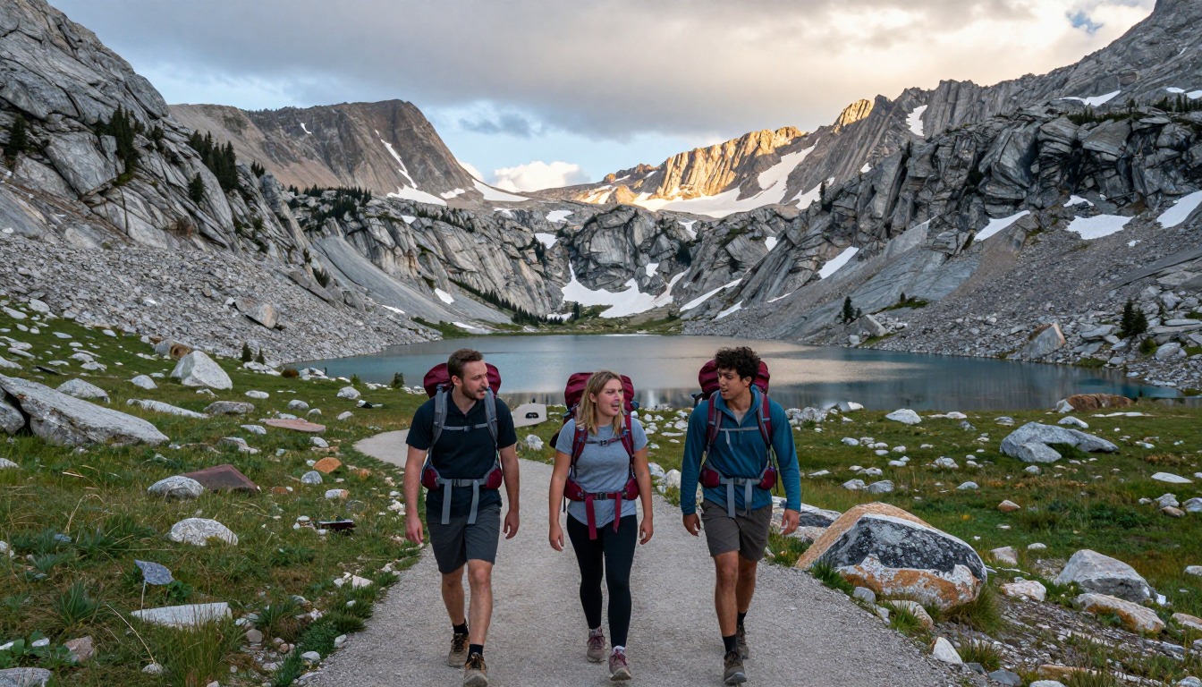 Illustration of the trail at CDT — Wind River Range