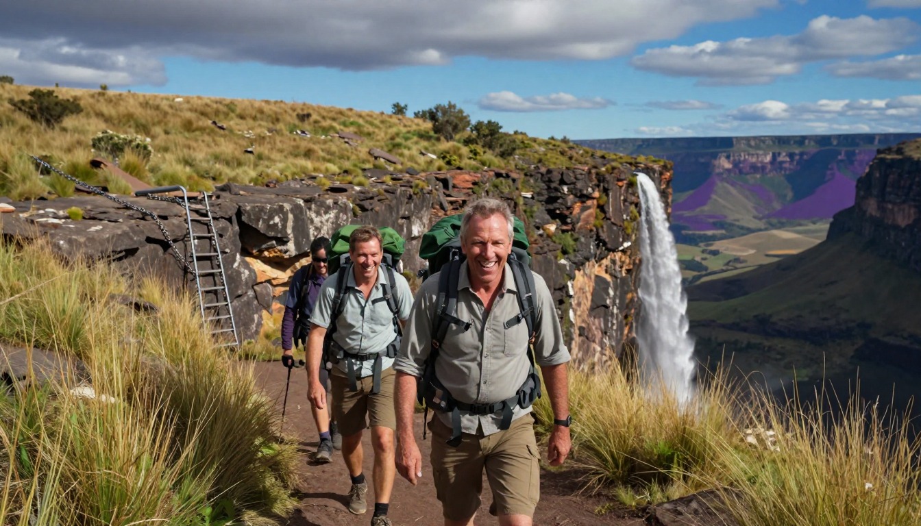Illustration of the trail at Drakensberg Amphitheatre & Tugela Falls
