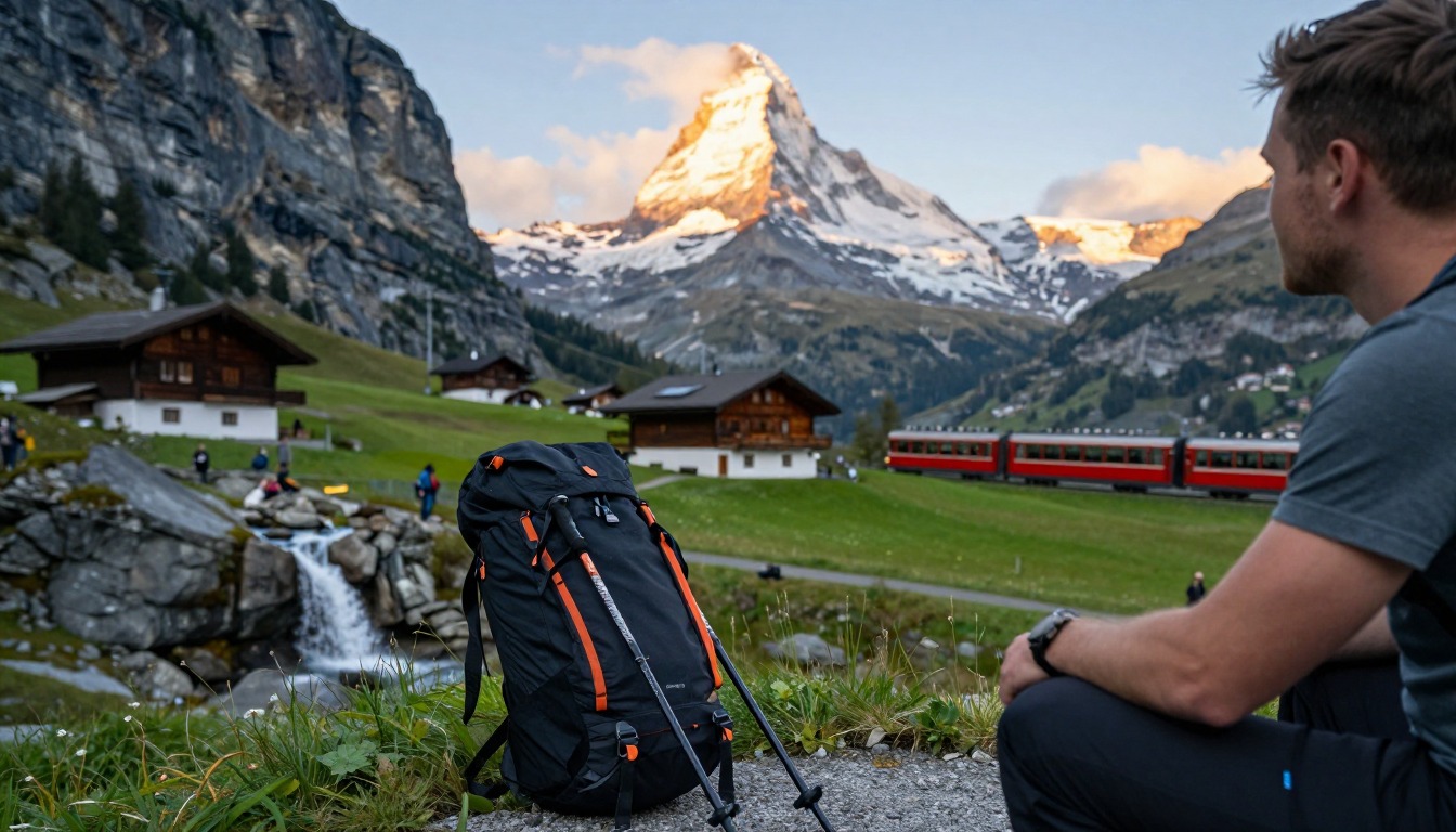 Illustrative detail from Eiger Trail — Grindelwald