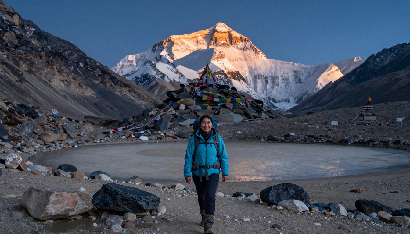 Illustration of the trail at Everest Base Camp — Gorak Shep & Kala Patthar